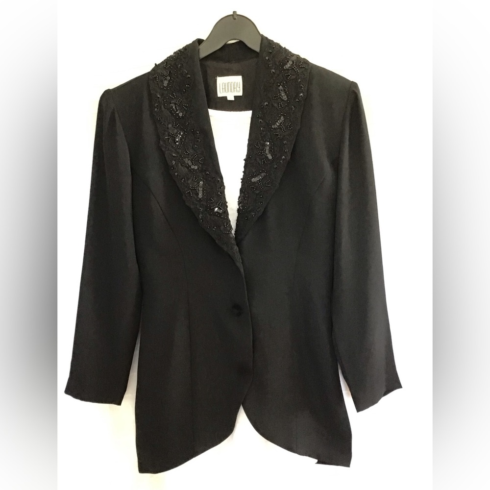 Vintage Black Beaded Jacket